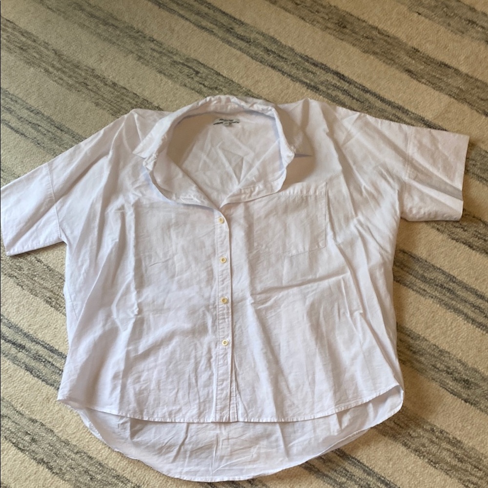 Women’s  madewell White Button-Up Shirt